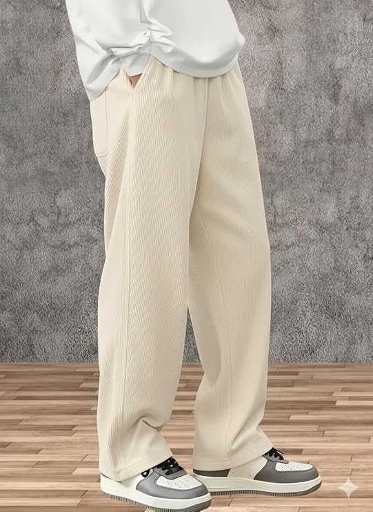 ZYRAA HYPE Pant for Men | Relaxed Fit Stretch Waist Trousers for Everyday Wear | Casual Trouser for Man