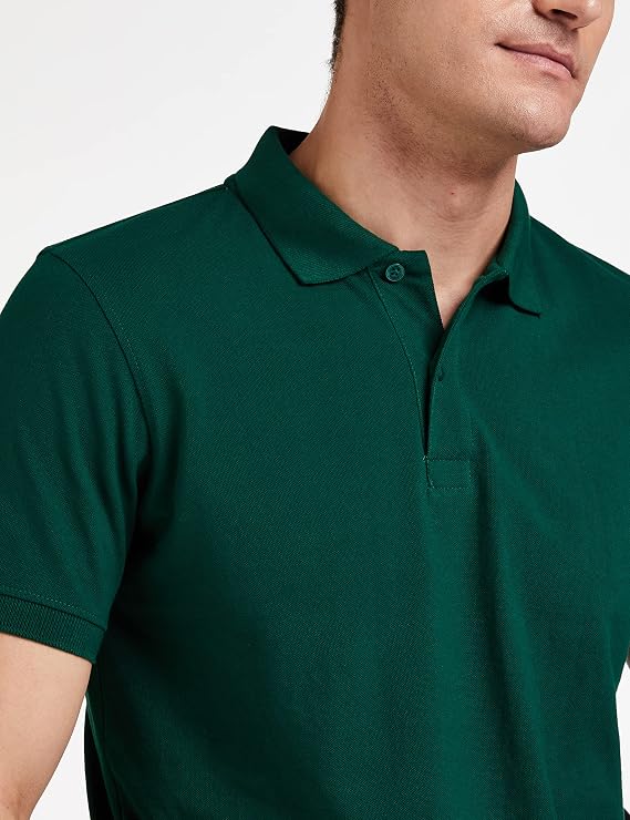 ZYRAA HYPE - Symbol Men's Cotton Rich Solid Polo Tshirt | Collar Tshirts | Half Sleeves | Plain-Regular Fit